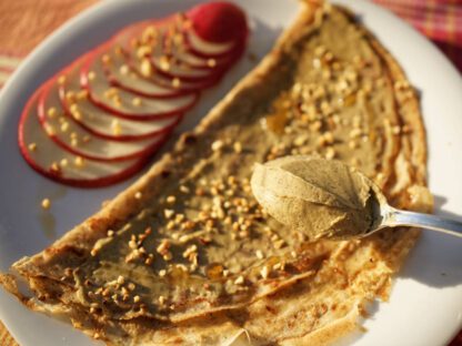 Crêpe à la pâte à tartiner au thé Matcha